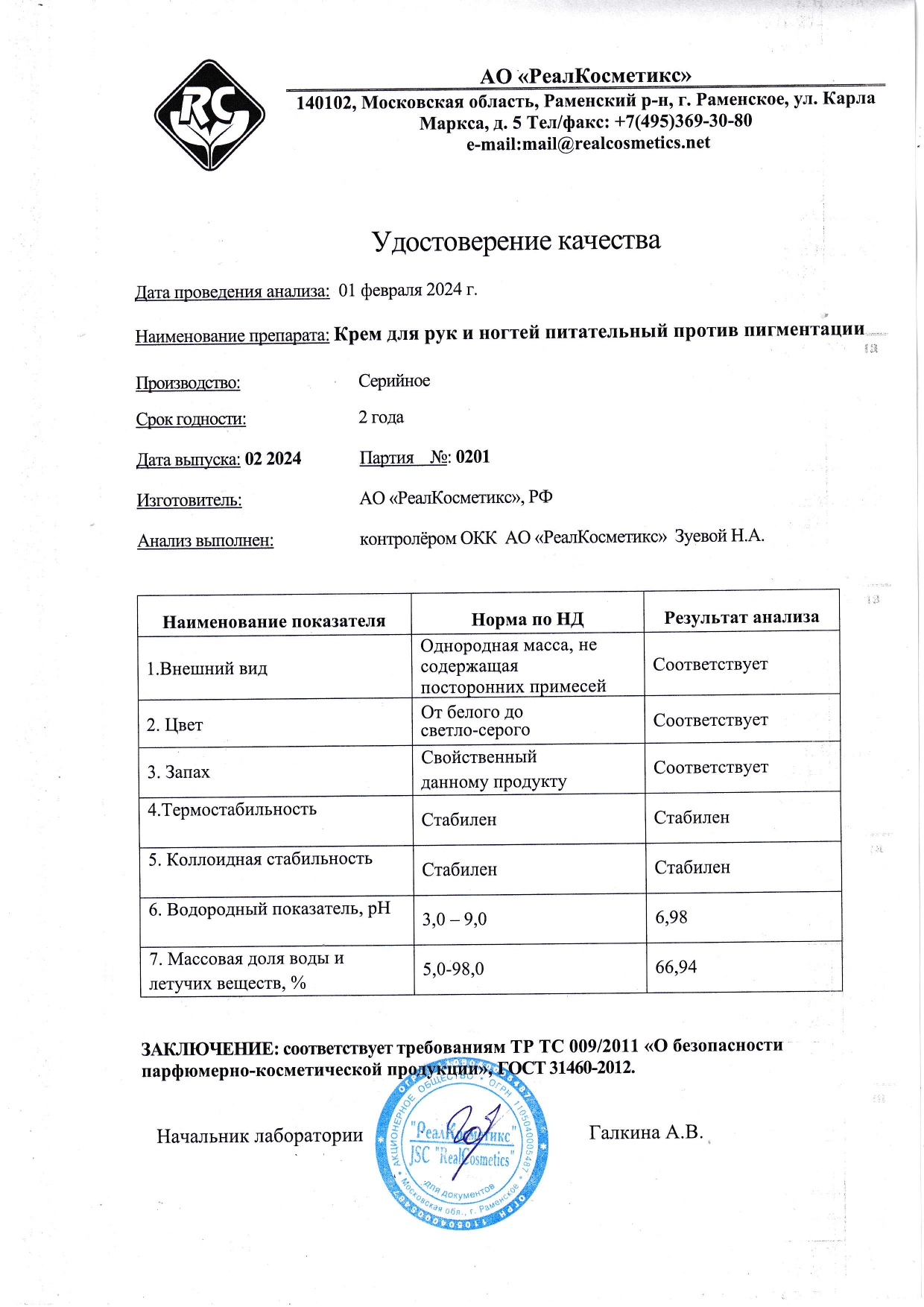 Паспорт №0220240201